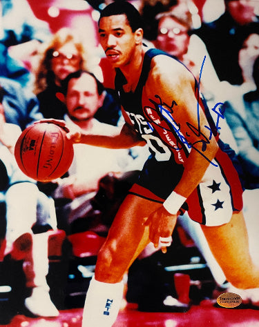 Otis Birdsong Autographed New Jersey Nets 8x10 Photo #10- Tracercode Hologram-Powers Sports Memorabilia