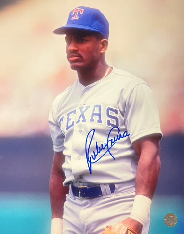 Ruben Sierra Autographed Texas Rangers 8x10 Photo- AWM Hologram (close up)-Powers Sports Memorabilia