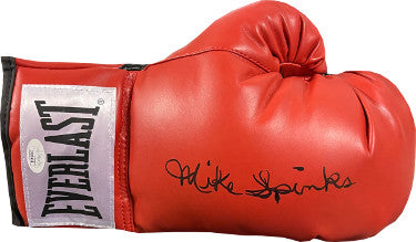 Michael Spinks Autographed Everlast Right Red Boxing Glove- JSA #JJ03458-Powers Sports Memorabilia
