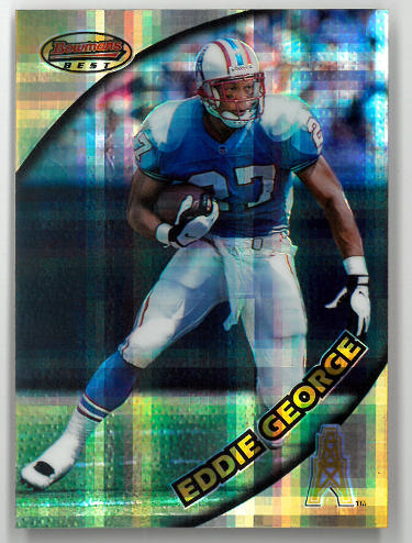 Eddie George 1997 Bowman's Best Atomic Refractor Card #40 (Tennessee Oilers/Titans)-Powers Sports Memorabilia