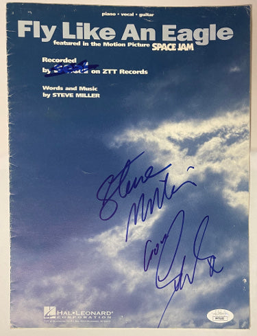 Steve Miller & Seal dual Autographed 1976 Fly Like An Eagle/Space Jam Full 9x12 Sheet Music/Lyrics- JSA #PP75183-Powers Sports Memorabilia
