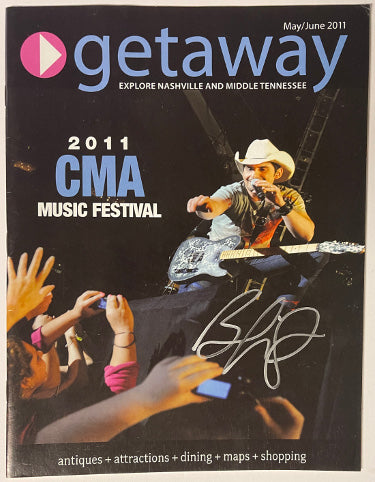 Brad Paisley Autographed 2011 Getaway CMA Music Festival Full Magazine- Beckett Review-Powers Sports Memorabilia
