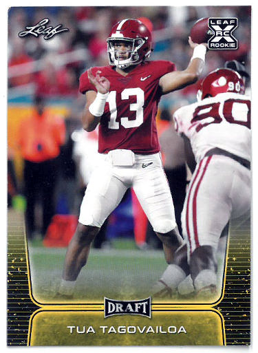 Tua Tagovailoa 2020 Leaf Draft Rookie Card (RC) #02 (Alabama Crimson Tide/Miami Dolphins)-Powers Sports Memorabilia