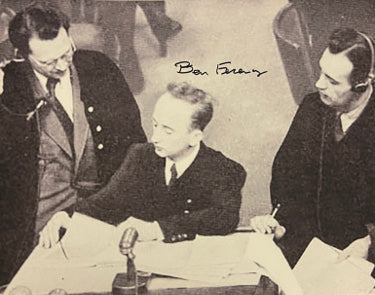 Ben/Benjamin Ferencz Autographed Vintage WWII Nuremberg Trials B&W 8x10 Photo- PSA #AD38876 - Courtroom Prosecutor-Powers Sports Memorabilia