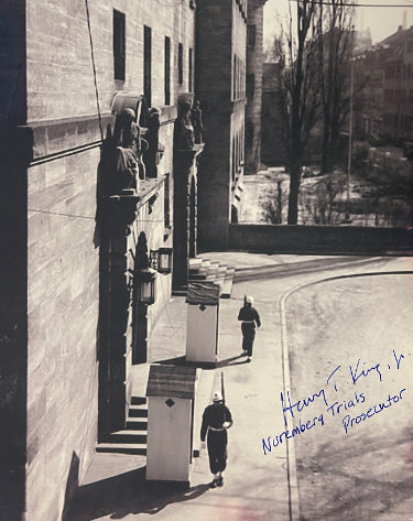 Henry T. King Jr. Autographed 1946 WWll Nuremberg Trials B&W 8x10 Photo?Çô PSA #AD55348- Prosecutor Military Tribunals RARE-Powers Sports Memorabilia