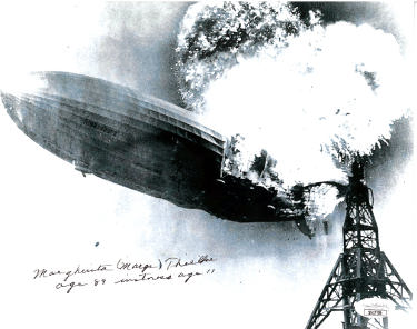 Margherita/Marge Thielke Autographed B&W Vintage 8x10 Photo Age 89 Witness age 11- JSA #SS17706 (1937 Hindenburg Disaster)-Powers Sports Memorabilia