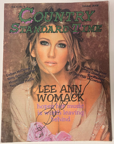 Lee Ann Womack Autographed 2002 Country Standard Time Full Magazine-Powers Sports Memorabilia