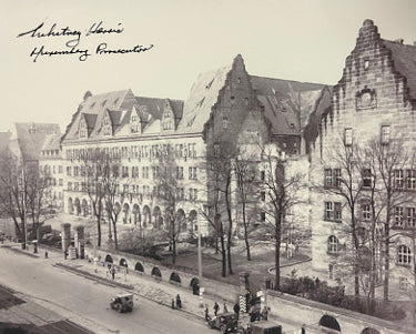Whitney Harris Autographed 1945-46 WWll Nuremberg Trials B&W 8x10 Photo imperfect?Çô PSA #AD55334- Prosecutor Military Tribunals-Powers Sports Memorabilia
