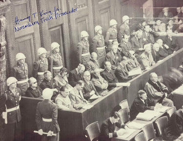 Henry T. King Jr. Autographed 1946 WWll Nuremberg Trials B&W 8x10 photo?Çô PSA #AD55350 Prosecutor Military Tribunals RARE-Powers Sports Memorabilia