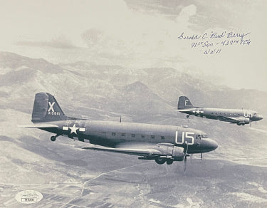 Gerald ?ǣBud?ǥ Berry Autographed WWII Vintage B&W 8x10 Photo- JSA #SS51658- 91st Squadron/439th Troop Carrier Group-Powers Sports Memorabilia