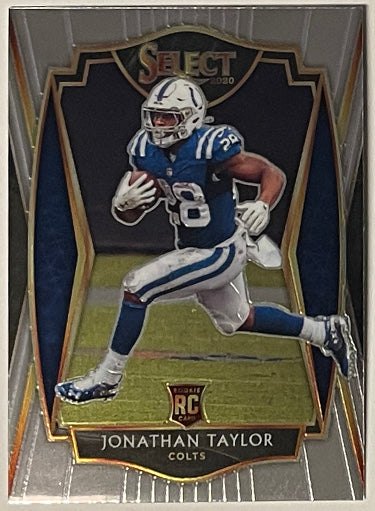 Jonathan Taylor 2020 Panini Select Premier Level Rookie Football Card (RC) #153 (Indianapolis Colts)-Powers Sports Memorabilia