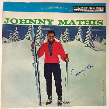 Johnny Mathis Autographed 1972 Merry Christmas Album Cover/LP/Vinyl/Record- Beckett Review (Columbia Records)-Powers Sports Memorabilia