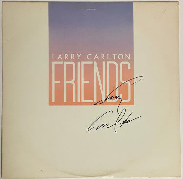 Larry Carlton Autographed 1983 Friends Album Cover/LP/Vinyl/Record- Beckett Review (Warner Bros. Records)-Powers Sports Memorabilia