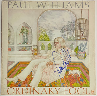 Paul Williams Autographed 1975 Ordinary Fools LP Album Cover Only- Beckett Review (A&M Records)-Powers Sports Memorabilia