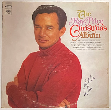 Ray Price Autographed 1969 Christmas Album Cover/LP/Vinyl/Record w/ Best Wishes (Columbia Records)-Powers Sports Memorabilia