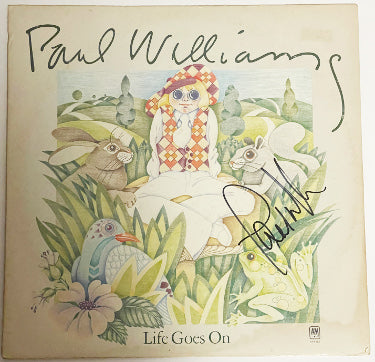 Paul Williams Autographed 1972 Life Goes On LP Album Cover Only (A&M Records)-Powers Sports Memorabilia