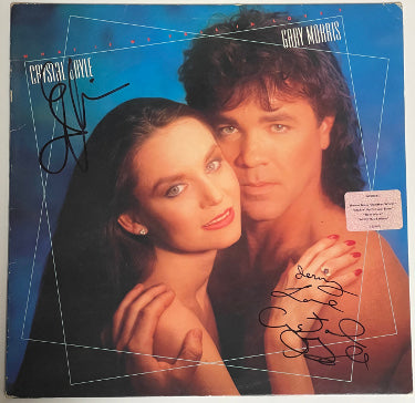 Crystal Gayle & Gary Morris dual Autographed 1987 What If We Fall In Love? LP Album Cover Only (Warner Bros. Records)-Powers Sports Memorabilia