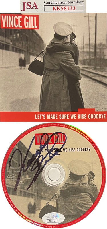 Vince Gill Autographed 2000 Let's Make Sure We Kiss Goodbye Album CD w/ Cover & Case- JSA #KK58133-Powers Sports Memorabilia