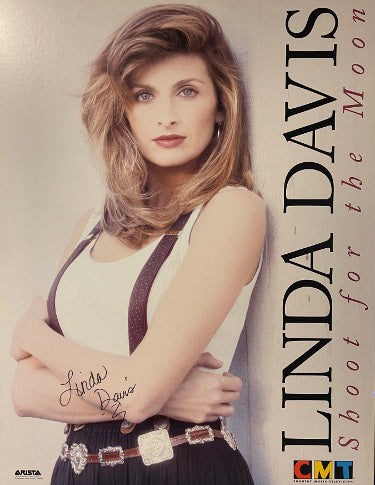 Linda Davis Autographed 1993 CMT/Arista Shoot For the Moon 17x22 Poster-Powers Sports Memorabilia