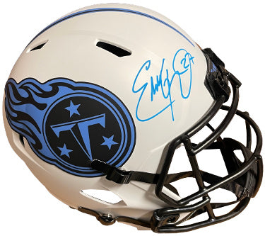 Eddie George Autographed Tennessee Titans Lunar Eclipse Speed FS Rep Helmet #27- Beckett Witnessed-Powers Sports Memorabilia