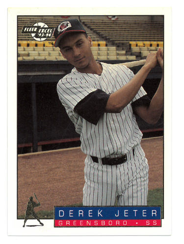 Derek Jeter 1992-93 Fleer Excel Minor League Baseball Rookie Card (RC) #106 (Greensboro Hornets)-Powers Sports Memorabilia