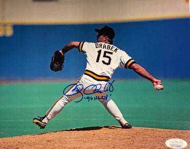 Doug Drabek Autographed Pittsburgh Pirates 8x10 Photo '90 NL CY'- JSA Witnessed-Powers Sports Memorabilia