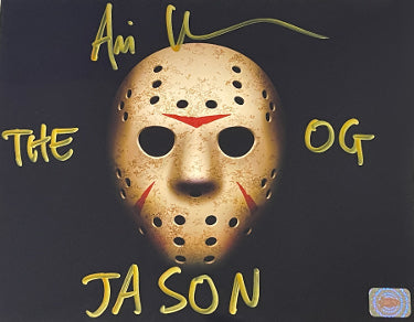 Ari Lehman Autographed Friday the 13th Jason Voorhees 8x10 Photo dual Jason/The OG- Lehman Hologram-Powers Sports Memorabilia