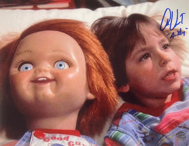 Alex Vincent Autographed Child's Play 8x10 Photo Andy with Chucky- AWM Hologram - CTBL_031424-Powers Sports Memorabilia