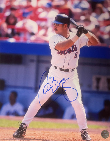 Carlos Baerga Autographed New York Mets 8x10 Photo- AWM Hologram-Powers Sports Memorabilia