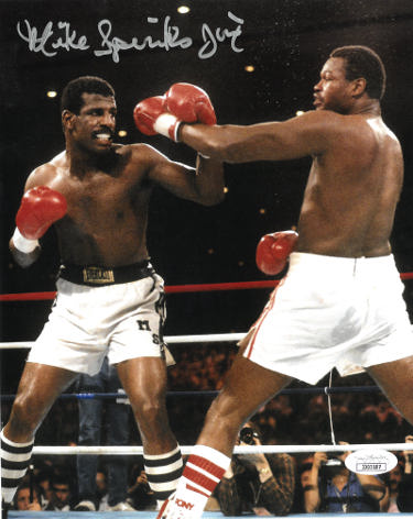 Michael Spinks Autographed Boxing 8x10 Photo Jinx- JSA (vs Larry Holmes) - CTBL_031440-Powers Sports Memorabilia