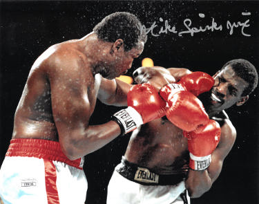 Michael Spinks Autographed Boxing 8x10 Photo Jinx- JSA (vs Larry Holmes) - CTBL_031442-Powers Sports Memorabilia