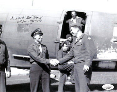 Gerald ?ǣBud?ǥ Berry Autographed WWII Vintage B&W 8x10 Photo- JSA #AC92825- 91st Squadron/439th Troop Carrier Group-Powers Sports Memorabilia