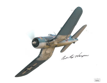 Ed Harper Autographed 1943 Pappy Boyington's Black Sheep 8x10 Photo- JSA #SS17621 (Corsair Pilot/VMF 214-1943 2nd Tour)-Powers Sports Memorabilia