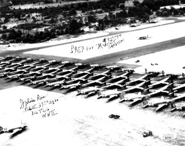 Julian "Bud" Rice Autographed WWII C-47 Pilot B&W 8x10 Photo- JSA #SS17735- 37th Sqdn/316 TCG/Prep for Market Garden-9/17/1944-Powers Sports Memorabilia