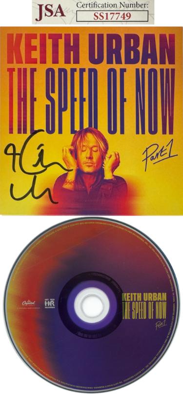 Keith Urban 2020 The Speed of Now Part 1 Album Cover w/ CD & Case- JSA #SS17749 - Autographed-Powers Sports Memorabilia