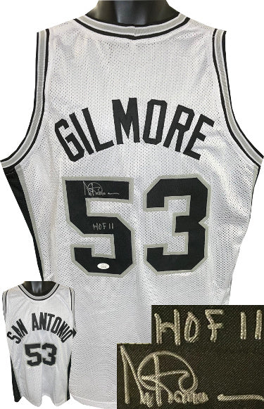 Artis Gilmore Autographed San Antonio White TB Custom Stitched Pro Style Basketball Jersey HOF 11 XL- JSA Witnessed-Powers Sports Memorabilia