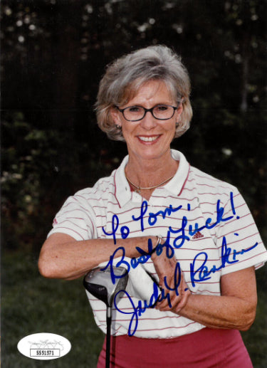 Judy Rankin Autographed 5x7 Photo To Tom Best of Luck!- JSA #SS51571 (LPGA Golfer/Analyst)-Powers Sports Memorabilia