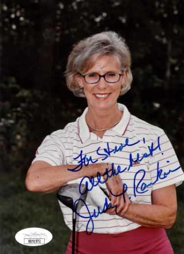 Judy Rankin Autographed 5x7 Photo For Steve All the Best!- JSA #SS51572 (LPGA Golfer/Analyst)-Powers Sports Memorabilia