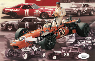 Donnie Allison Autographed 5.5x8.5 Indy Car #83 Photo/Card- JSA #SS51601 (1970 Rookie of the Year)-Powers Sports Memorabilia
