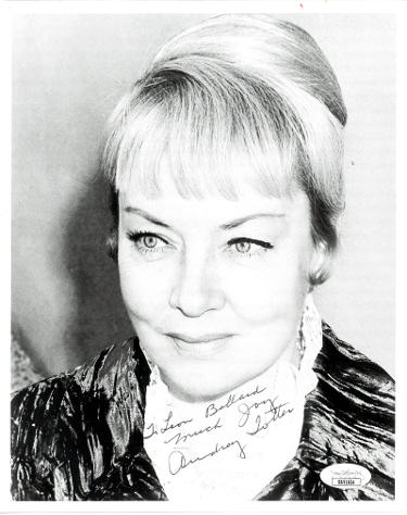 Audrey Totter Autographed B&W 8x10 Photo To Leon Ballard Much Joy- JSA #SS51634 (The Postman Always Rings Twice)-Powers Sports Memorabilia