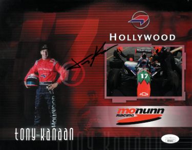 Tony Kanaan Autographed 8.5x11 Indy Car Hollywood Monunn Racing 8x10 Photo- JSA #SS51643-Powers Sports Memorabilia