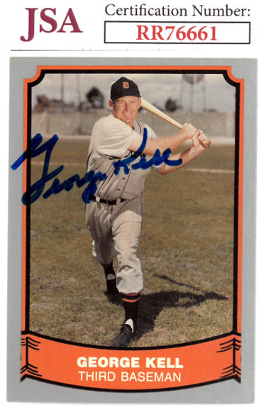 George Kell Autographed 1988 Pacific Baseball Legends Card #69- JSA #RR76661 (On Card Auto/Detroit Tigers)-Powers Sports Memorabilia