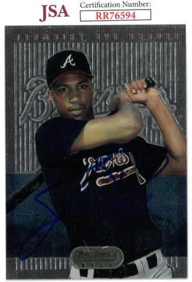 Jermaine Dye Autographed 1995 Bowman's Best Rookie Card (RC) #21- JSA #RR76594 (On Card Auto/Atlanta Braves/WS MVP)-Powers Sports Memorabilia