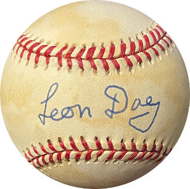 Leon Day Autographed RONL Rawlings Official National League Baseball toned- JSA #RR76725 (Black Sox/Eagles)-Powers Sports Memorabilia