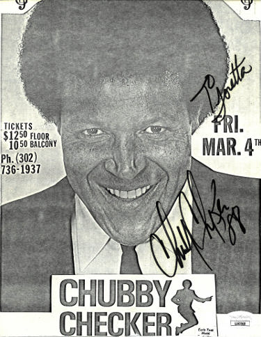 Chubby Checker Autographed 7.5X10 Photo/Page To Loretta- JSA #LL60569 (The Twist)-Powers Sports Memorabilia