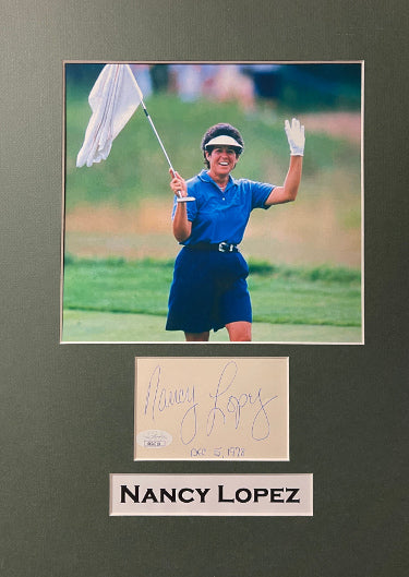 Nancy Lopez Autographed 3x5 Cut 1978 LPGA Championship- JSA #RR76718 (8.5x11 Photo/Custom Matted 11x16 /Dec 15 1978)-Powers Sports Memorabilia