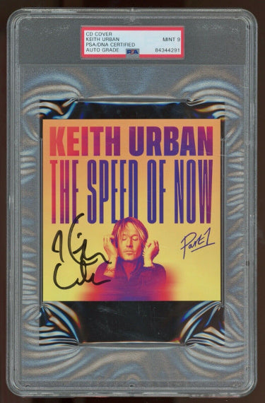 Keith Urban Autographed 2020 The Speed of Now Part 1 PSA Auto Graded Mint 9 CD Cover/Booklet w/ Separate CD & Case-Powers Sports Memorabilia