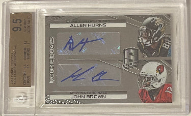 Allen Hurns & John Brown dual Autographed 2014 Panini Spectra Football Card #242- 55/149- Beckett/BAS Graded 9.5/Autograph Graded 10-Powers Sports Memorabilia