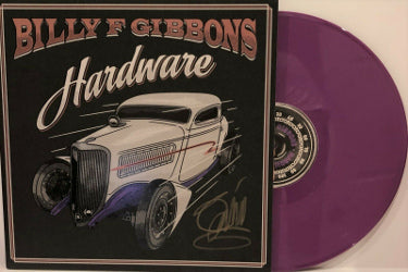 Billy Gibbons Autographed 2021 Hardware Limited Purple Album Cover/LP/Vinyl Record- JSA #SS50124 (ZZ TOP)-Powers Sports Memorabilia
