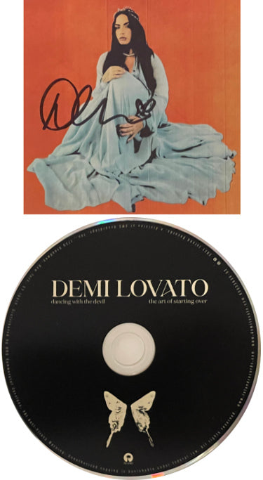 Demi Lovato Autographed 2021 Dancing With The Devil 4x4 Art Card-JSA -Album Cover Booklet w/ CD & Case